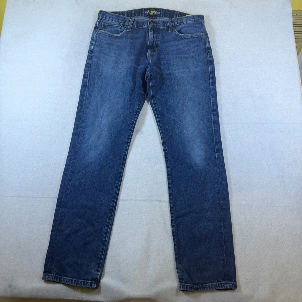 Lucky Brand‎ 221 Original Straight Mens Blue Jeans 34x32 Medium Wash Denim